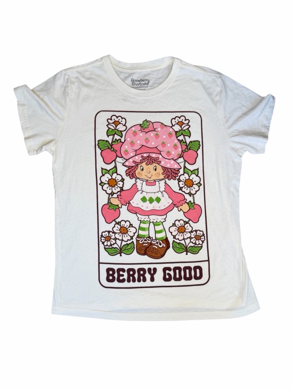 Strawberry Shortcake Retro Berry Good Tarot Oracle Card Graphic Tee Size Small